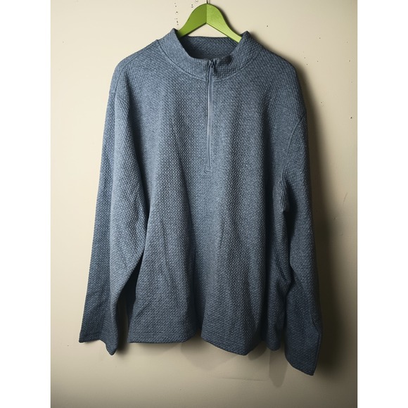Old Navy Tops - Old Navy Active Recharge Fleece Quarter Zip Pullover Blue XXL Textured Athletic